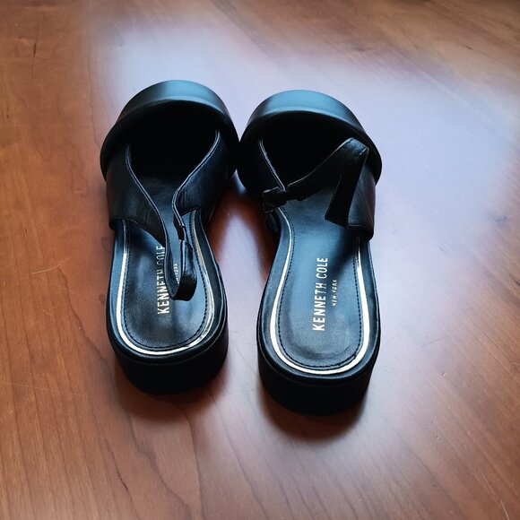 Women's Pointy Toe Leather Slingback Mules by Kenneth Cole - Picture 3 of 7